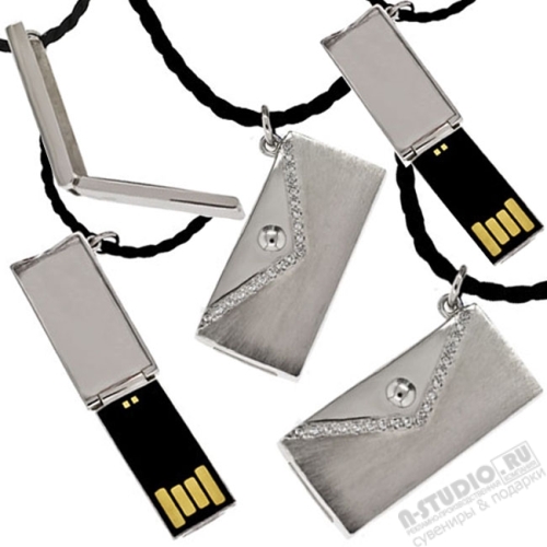 Драгоценные usb флеш накопители из серебра с цирконами usb флеш диски под символику