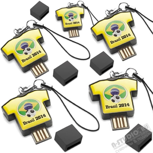Мини флэшки «Одежда» желтые mini usb флэш диски полноцвет