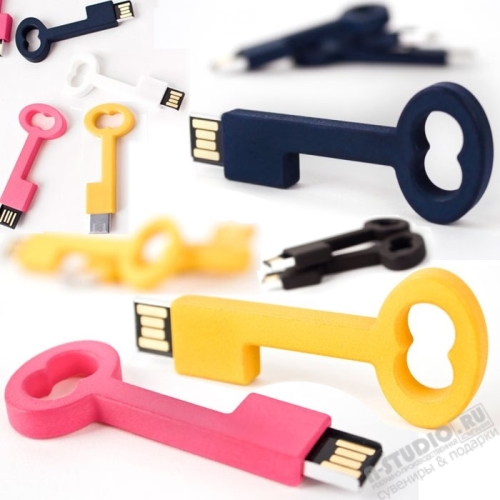 Флешка «Ключ» с нанесением логотипа и символики usb флэш оптом