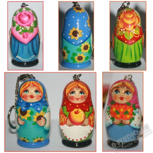 Варианты росписи на флешках матрешках