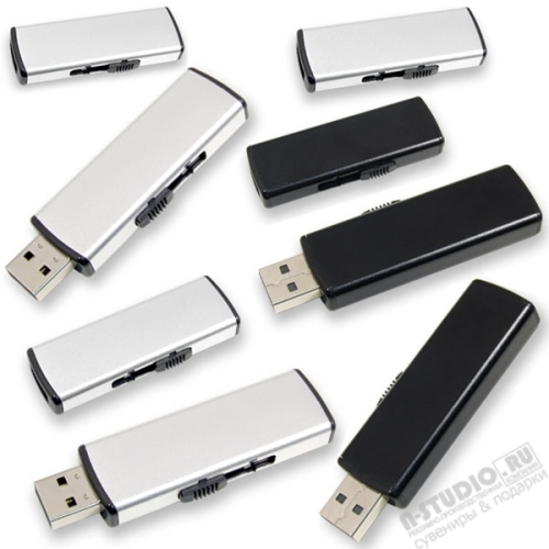 Металлические флешки с выдвигающимся чипом usb флеш карты черные