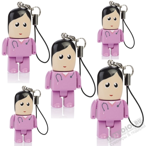 Медицинские мини флэшки «Медсестра» usb slim флеш карты оптом