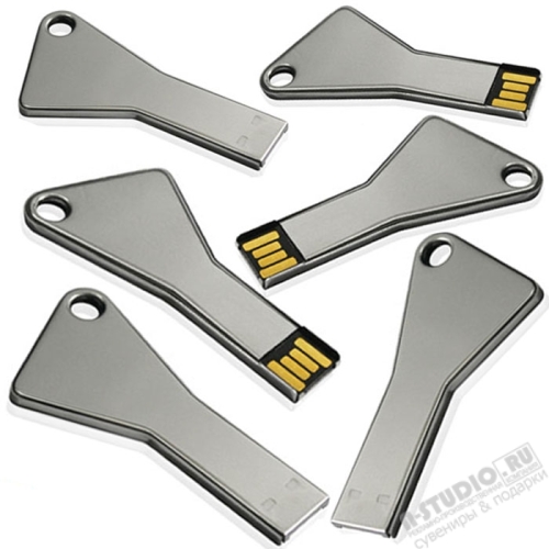 Флешки «Ключ» металлические usb флеш накопители ключи под логотип