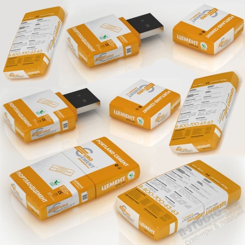 Флешки «Мешок цемента» строительные usb flash карты с  логотипом