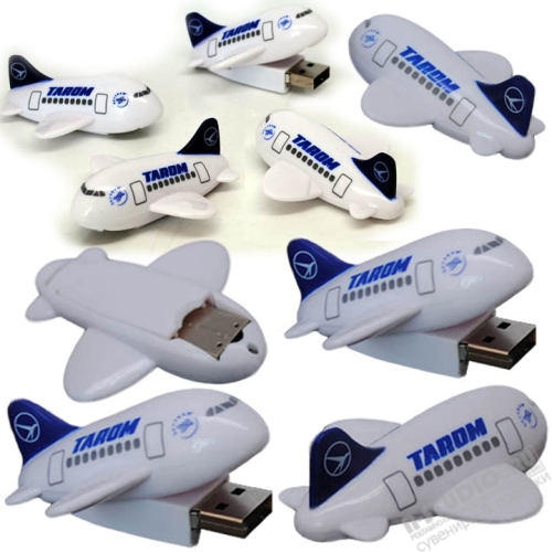 Авиационная флешка «Самолет» usb флэш диски с нанесением логотипа