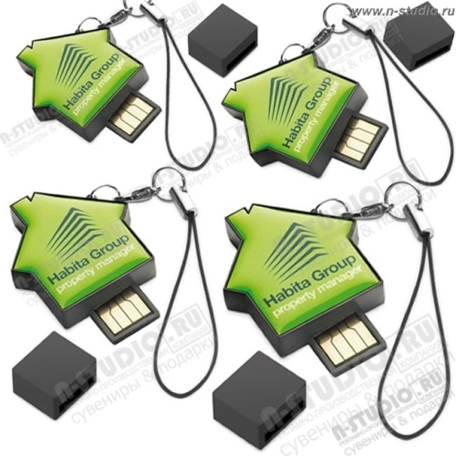 Мини флэшки «Домик» под нанесение логотипа usb флеш накопители mini