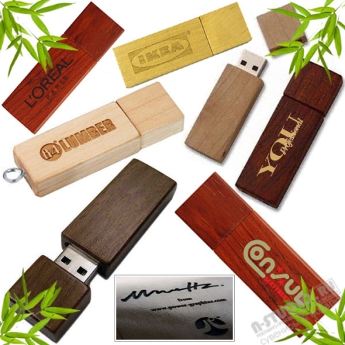Деревянные usb флеш карты дерево флэшки подарочные usb flash диск оптом