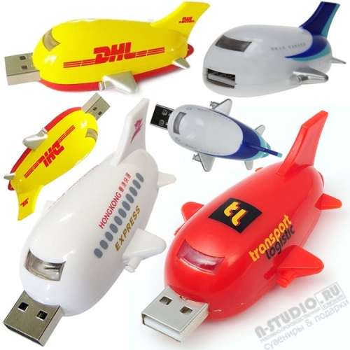 Usb флеш накопители «Самолетик» usb флэш диски пластик под символику