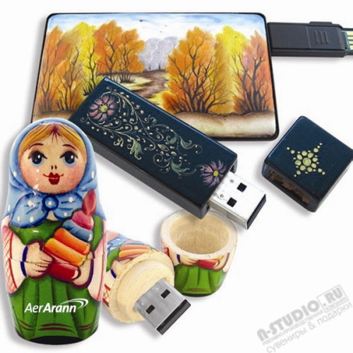 Сувенирная флешка визитка с русскими узорами usb флэш карты расписные  