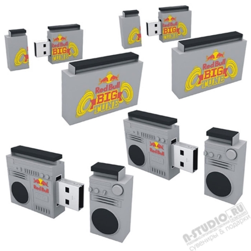 Флешки «Магнитофон кассетный» музыкальные usb флэш карты с логотипом