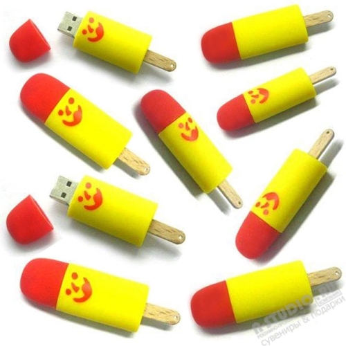 Флэшки «Фруктовое мороженое эскимо» продуктовые usb флеш карты 
