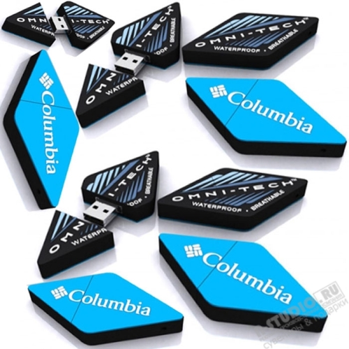 Индивидуальные флэшки «Columbia» pvc usb флеш карты