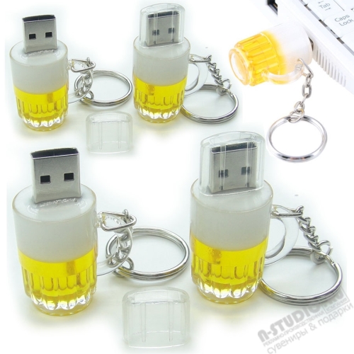 Флешка «Кружка пива» оригинальные usb-накопители под нанесение логотипа