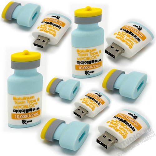 Usb флеш карты «Баночка с таблетками» медицинские usb флэш диски с логотипом
