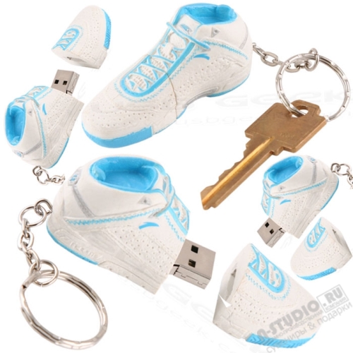 Спортивные usb флеш накопители брелоки «Кроссовки кеды» usb флэшки оптом