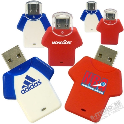Флешки «Спортивная футболка» usb флэш диски под нанесение символики