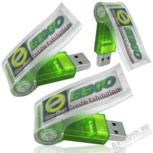 Зеленые флешки «Свисток» спорт usb флэш карты рекламные