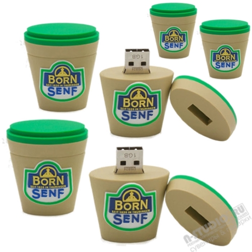 Pvc флешки «Баночка бистро» индивидуальные usb флэш карты еда