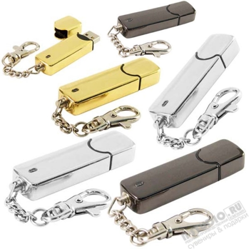 Флешки слитки с карабином под логотип usb флэш диски оптом