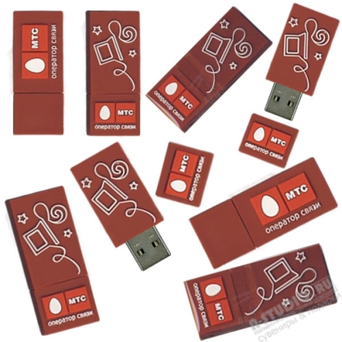 Пвх usb флеш накопители логотип «МТС» usb flash пвх флешки по индивидуальному дизайну