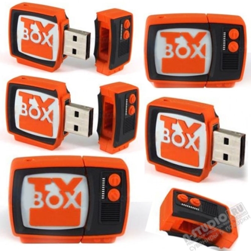 Оригинальные флэшки в форме телевизор с логотипом «TV BOX»