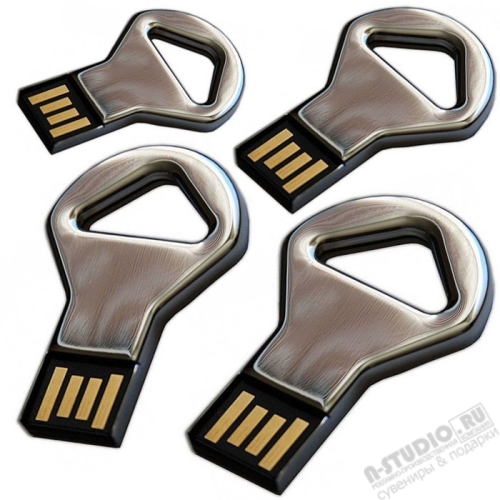 Usb флеш карты металл «Ключ» рекламные флэшки под логотип оптом