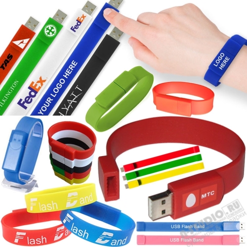 Usb flash накопители браслеты силикон флэшки с нанесением логотипа