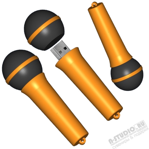 Подарочные флешки «Микрофон» эстрадные usb flash карты с логотипом