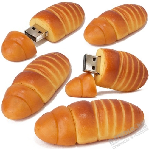 Флешки «Хлеб батон» usb flash накопители хлебопекарные изделия оптом
